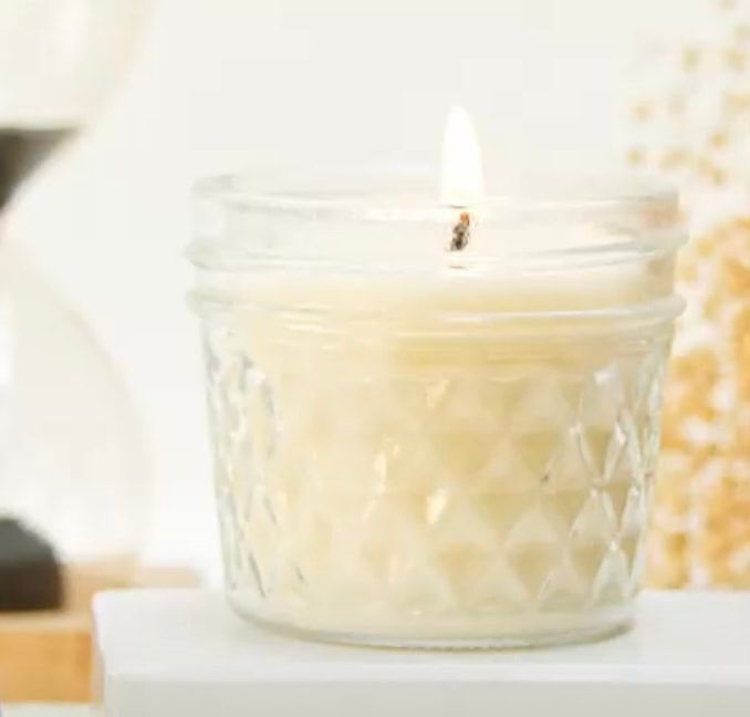 White Candle in a Jar